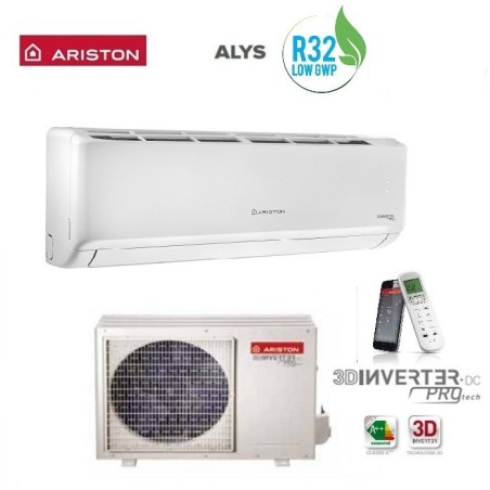 Climatizzatore Condizionatore Ariston Alys R-32 Inverter 35 Mud0 Classe A++/A+ 12000 Btu Wi Fi Ready