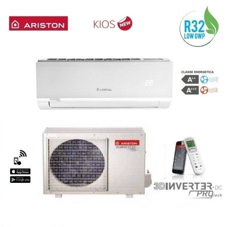 Climatizzatore Condizionatore Ariston Kios R-32 35 Mud0 Inverter Classe A+++ 12000 Btu Wi Fi Optional