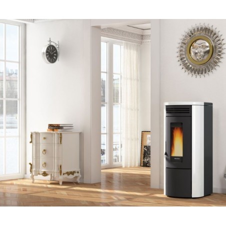 Stufa A Pellet La Nordica Modello Costanza Idro 18.7 Kw Di Colore: Bianco