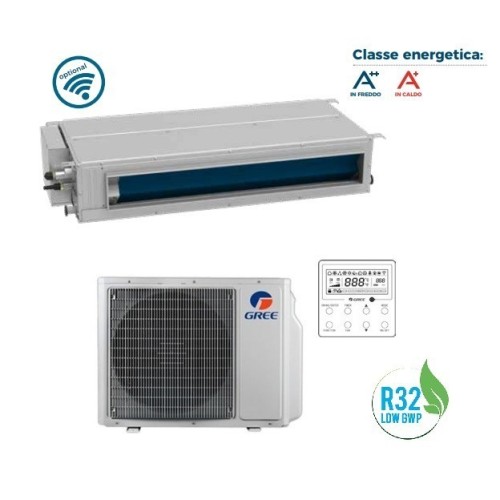 Climatizzatore Condizionatore Canalizzabile Gree 30000 Btu Mod. Media Prevalenza Gud85w/nha-t In R32 Classe A++