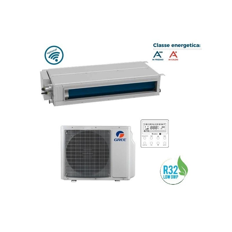 Climatizzatore Condizionatore Canalizzabile Gree 30000 Btu Mod. Media Prevalenza Gud85w/nha-t In R32 Classe A++