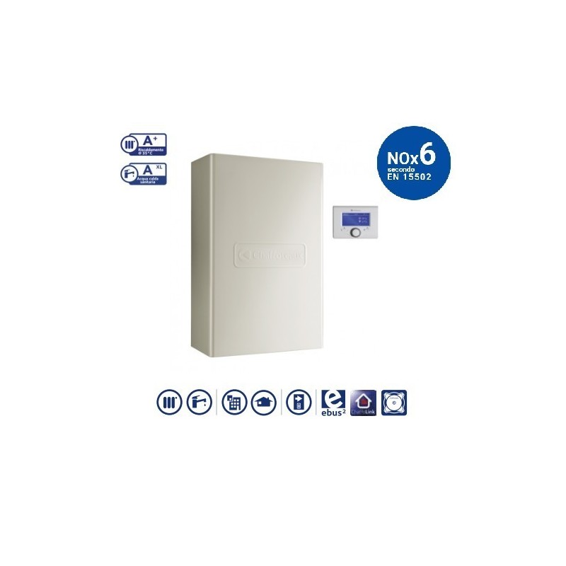 Caldaia A Condensazione Chaffoteaux Pigma Advance Ext Da 25 Kw Eu A Gas Metano/gpl Completa Kit Fumi Cod 3310577 - Erp New