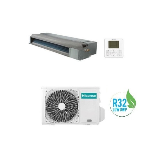 Climatizzatore Condizionatore Hisense Canalizzato Inverter Mod Adt26ux4rbl4 Con Potenza Da 9000 Btu In Classe A++/a+ E Gas R32