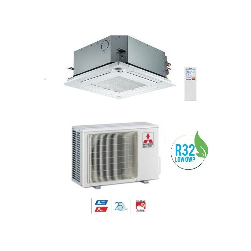 Climatizzatore Condizionatore Mitsubishi Electric Inverter A Cassetta Serie Slz-m25fa Da 9000 Btu A++ Gas R32 Wi Fi Ready New