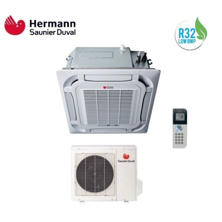 Climatizzatore Condizionatore Hermann Saunier Duval A Cassetta Inverter A 4 Vie Mod Vivair SDH19 - 050IKN Da 18000 Btu Gas R32 A+/A+