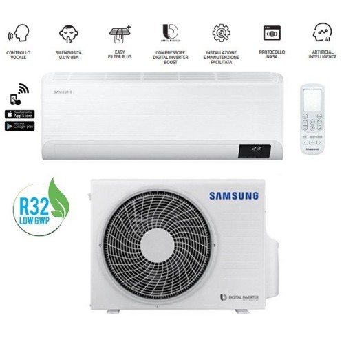 Climatizzatore Condizionatore Monosplit Samsung Cebu F-ar24cbu Da 24000 Btu Ar24txfyawk Con Gas R32 Wifi In A++/a