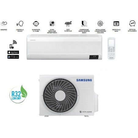 Climatizzatore Condizionatore Monosplit Samsung Windfree Avant F-ar09avt Da 9000 Btu Ar09txeaaw Con Gas R32 Wifi In A++/a++