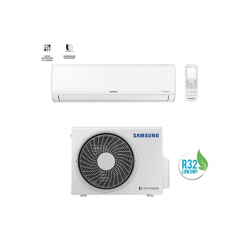 Climatizzatore Condizionatore Monosplit Samsung Ar35 F-ar09art Da 9000 Btu Ar09txhqasi Con Gas Ecologico R32 Classe A++/a+ New