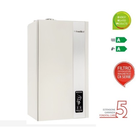 Caldaia A Condensazione Fondital Modello Itaca Kc 28 Kw A Gas Gpl Low Nox Con Kit Fumi E Defangatore Kit i06kc28-erp