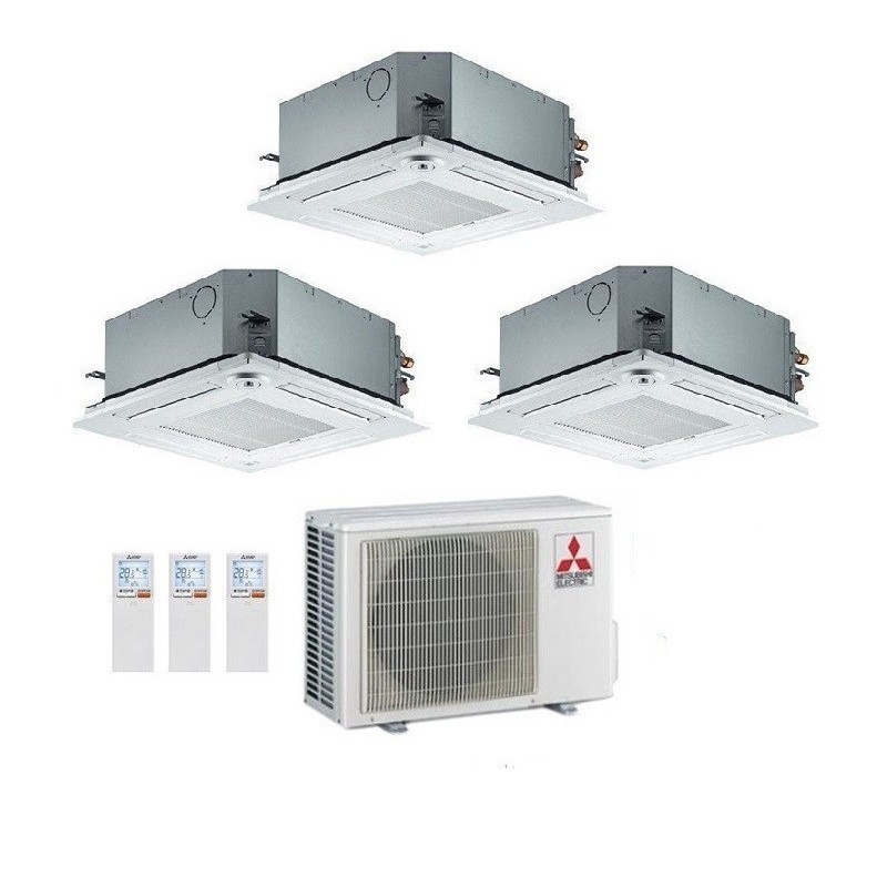 Climatizzatore Condizionatore Trial A Cassetta 9+9+9 Mitsubishi Electric Slz-m 9000+9000+9000 Btu Mxz-3f54vf R32 Wi Fi Ready