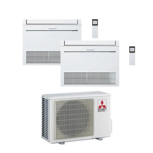 Climatizzatore Condizionatore Mitsubishi Dual A Pavimento 9+9 Mfz-kt 9000+9000 Btu In A+++ Gas R32 Wi Fi Ready