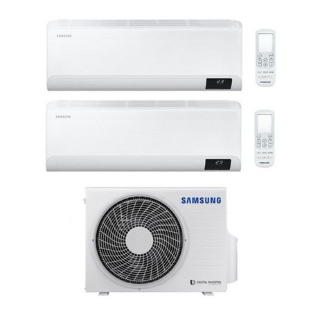 Climatizzatore Condizionatore Dual 9+12 Samsung Cebu Da 9000+12000 Btu Con Aj040txj Gas R32 In Classe A+++/a++ Wifi New