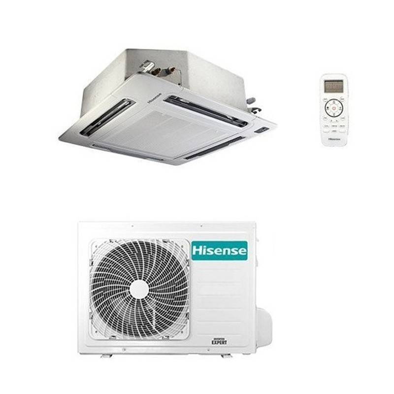 Climatizzatore Condizionatore Hisense A Cassetta Inverter Modello Auc71ur4 Da 24000 Btu Con Gas R32 Inclusa Griglia