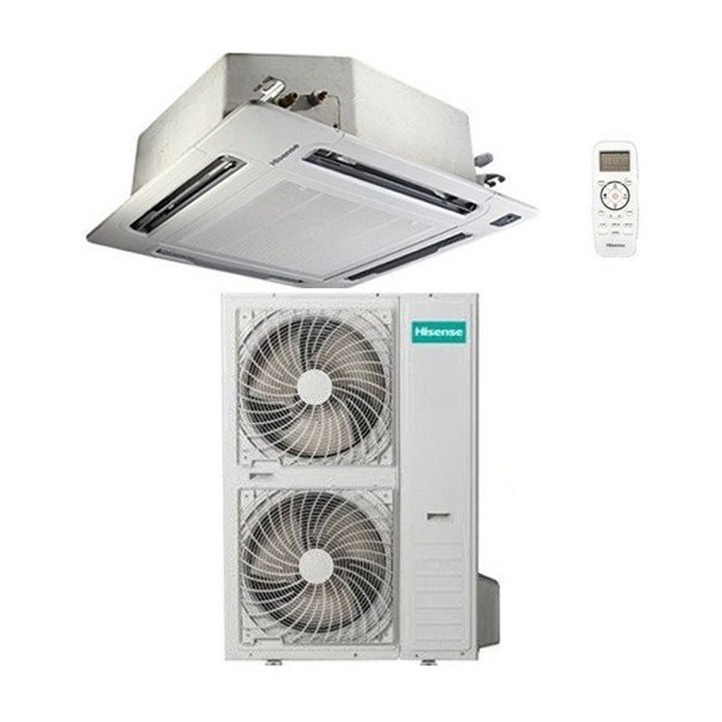 Climatizzatore Condizionatore Hisense A Cassetta Inverter Modello Auc140ur4 Da 48000 Btu Con Gas R32 Inclusa Griglia Trifase