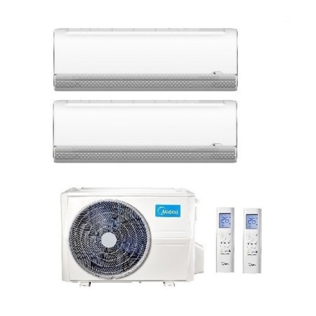 Climatizzatore Condizionatore Inverter Dual 12+12 Midea Modello Breezeless+ Da 12000+12000 Btu Con M2od-18hfn8-q Gas R32 Wi Fi