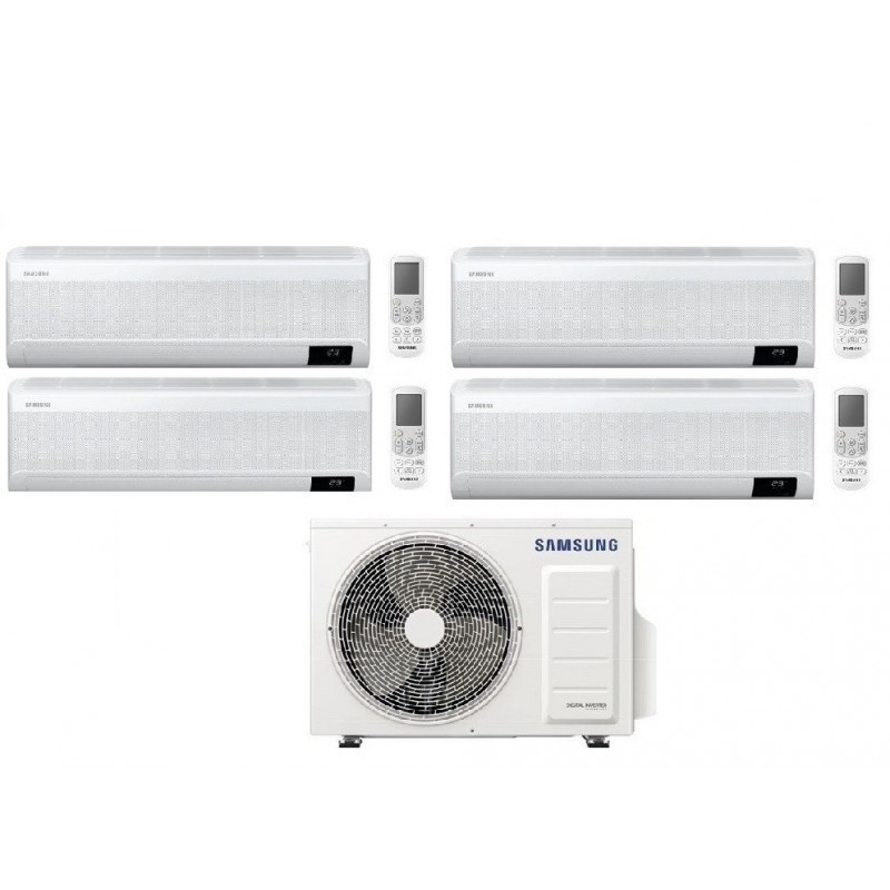 Climatizzatore Condizionatore Quadri 7+7+7+12 SAMSUNG WINDFREE ELITE 7000+7000+7000+12000 Btu AJ080TXJ R32 In A++ Wifi New