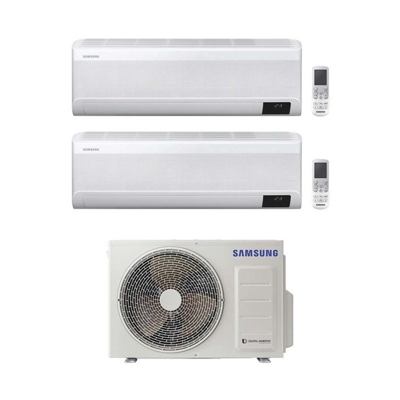 Climatizzatore Condizionatore Dual Split Inverter Samsung Windfree Avant 9000+12000 Btu con AJ050TXJ2KG A+++ Wi-Fi R-32 9+12