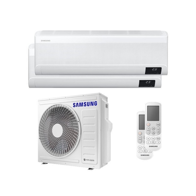 Climatizzatore Condizionatore Samsung Dual Split Inverter WINDFREE AVANT 12+18 con AJ050TXJ2KG R-32 Wi-Fi Integrato 12000+18000