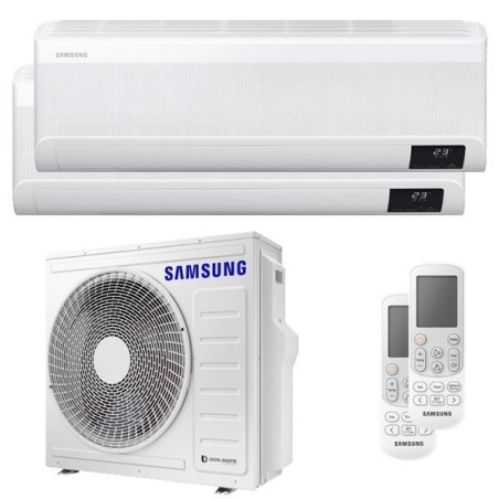 Climatizzatore Condizionatore Samsung Dual Split Inverter WINDFREE AVANT 12+18 con AJ050TXJ2KG R-32 Wi-Fi Integrato 12000+18000