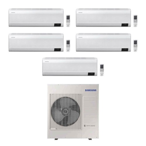 Climatizzatore Condizionatore Samsung Penta Split 7+7+9+9+18 Inverter WINDFREE AVANT AJ100TXJ5KG R-32 Wi-Fi 7000+7000+9000+9000+