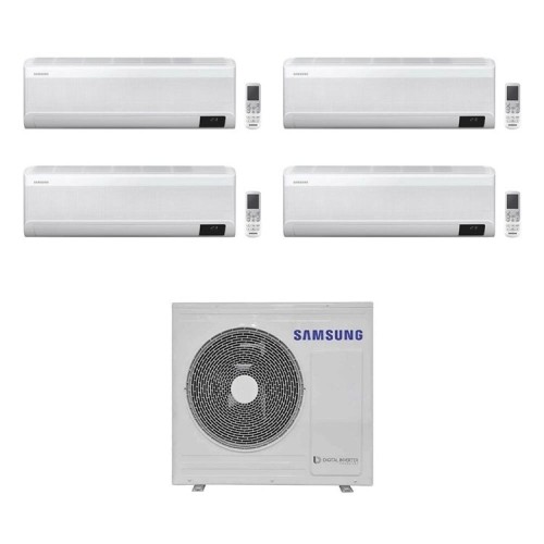 Climatizzatore Condizionatore Quadri Split Inverter Samsung Windfree Avant 7000+9000+9000+18000 btu AJ080TXJ4KG Wi-Fi R-32 7+9+9