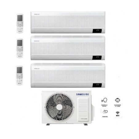 Climatizzatore Condizionatore Samsung Trial Split Inverter serie Windfree Avant 7000+9000+12000 btu con AJ052TXJ3KG R-32 Wi-Fi 7+9+12 A+++/A+