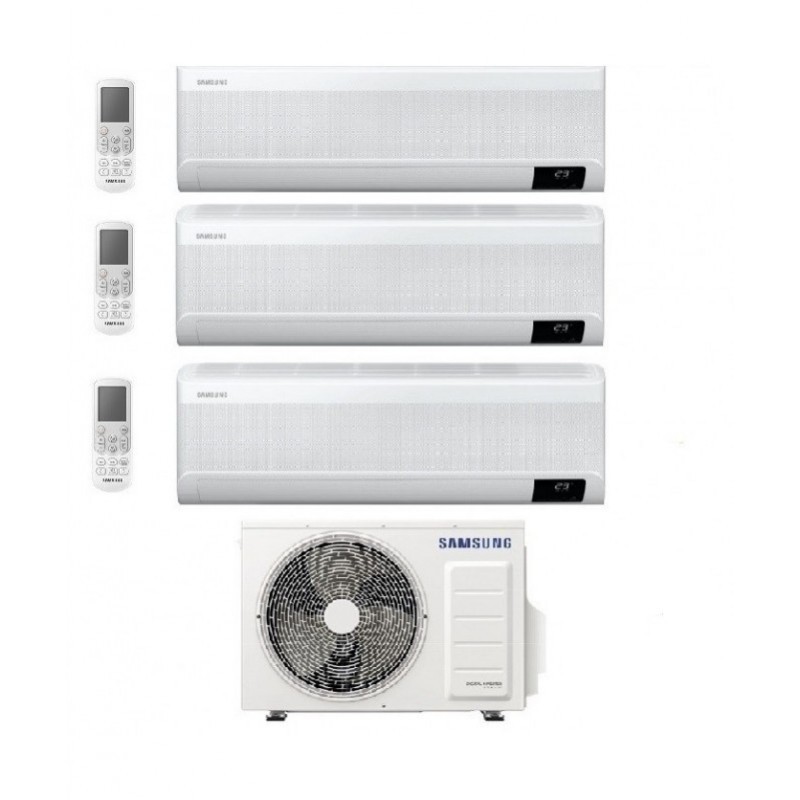 Climatizzatore Condizionatore Trial Split Inverter Samsung Windfree Avant 7000+7000+9000 btu AJ052TXJ3KG A+++ Wi-Fi 7+7+9 R-32