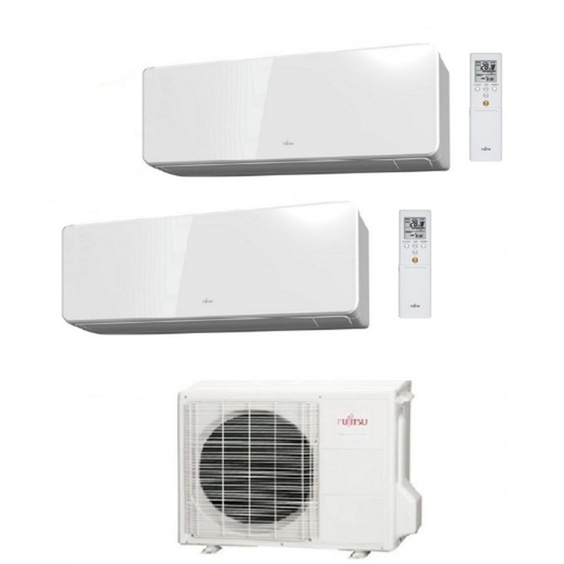 Climatizzatore Condizionatore General Fujitsu Dual Split Inverter serie KGTB 7+9 con AOHG14KBTA2 R-32 Wi-Fi Optional 7000+9000