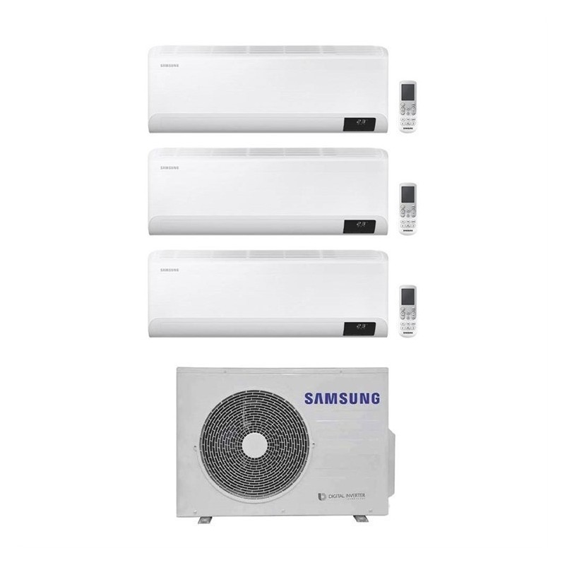 Climatizzatore Condizionatore Trial Split Inverter Samsung Serie CEBU 9000+9000+18000 btu con AJ068TXJ3KG A++ Wi-Fi 9+9+18