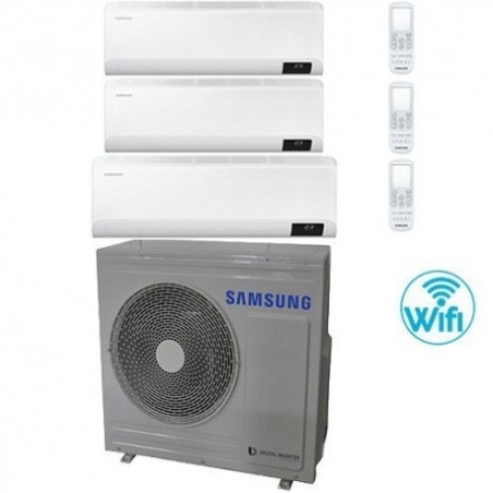 Climatizzatore Condizionatore Samsung Trial Split Inverter serie Cebu  9000+9000+18000 btu con AJ068TXJ3KG Wi-Fi 9+9+18 A++/A+