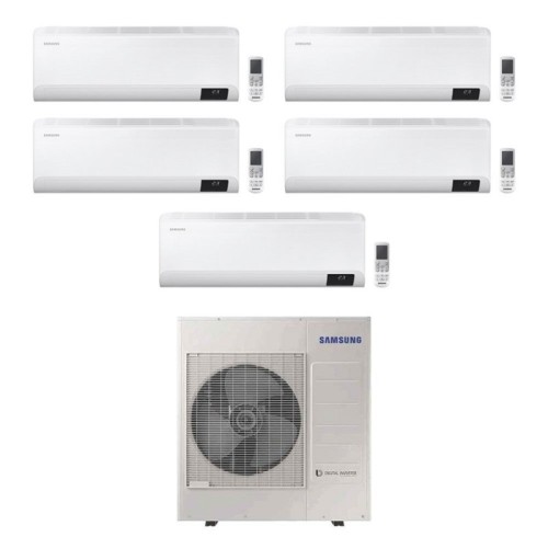 Climatizzatore Condizionatore Samsung Penta Split Inverter serie CEBU AJ100TXJ5KG R-32 Wi-Fi Integrato 7000+7000+7000+7000+12000