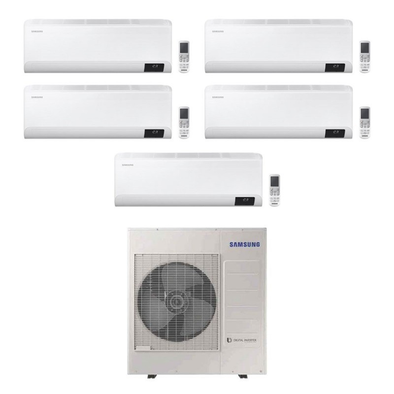 Climatizzatore Condizionatore Samsung Penta Split Inverter serie CEBU AJ100TXJ5KG R-32 Wi-Fi Integrato 7000+7000+7000+7000+18000