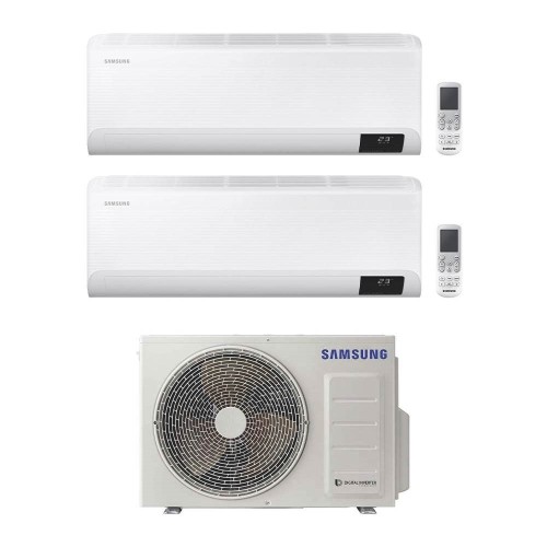 Climatizzatore Condizionatore Samsung Dual Split Inverter serie CEBU 12+18 con AJ050TXJ2KG R-32 Wi-Fi Integrato 12000+18000