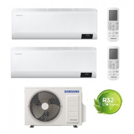 Climatizzatore Condizionatore Samsung Dual Split Inverter serie CEBU 12000+18000 con AJ050TXJ2KG/EU R-32 Wi-Fi Integrato 12+18 A++/A+