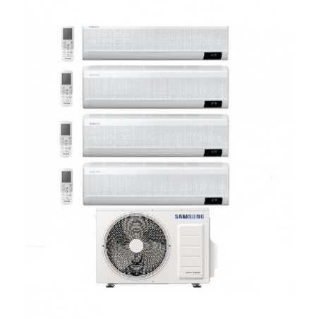 Climatizzatore Condizionatore Quadri Split Inverter Samsung Windfree Elite 7000+9000+9000+9000 AJ080TXJ4KG Wi-Fi 7+9+9+9 R-32