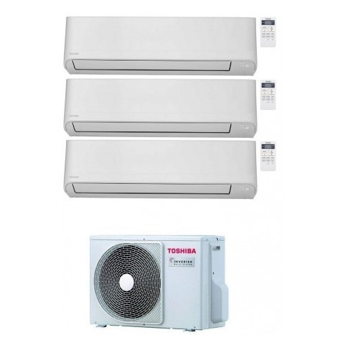 Toshiba Seiya Condizionatore Trial Split 10000+10000+13000 btu Inverter R32 Ras-3M18U2AVG-E A++ 10+10+13