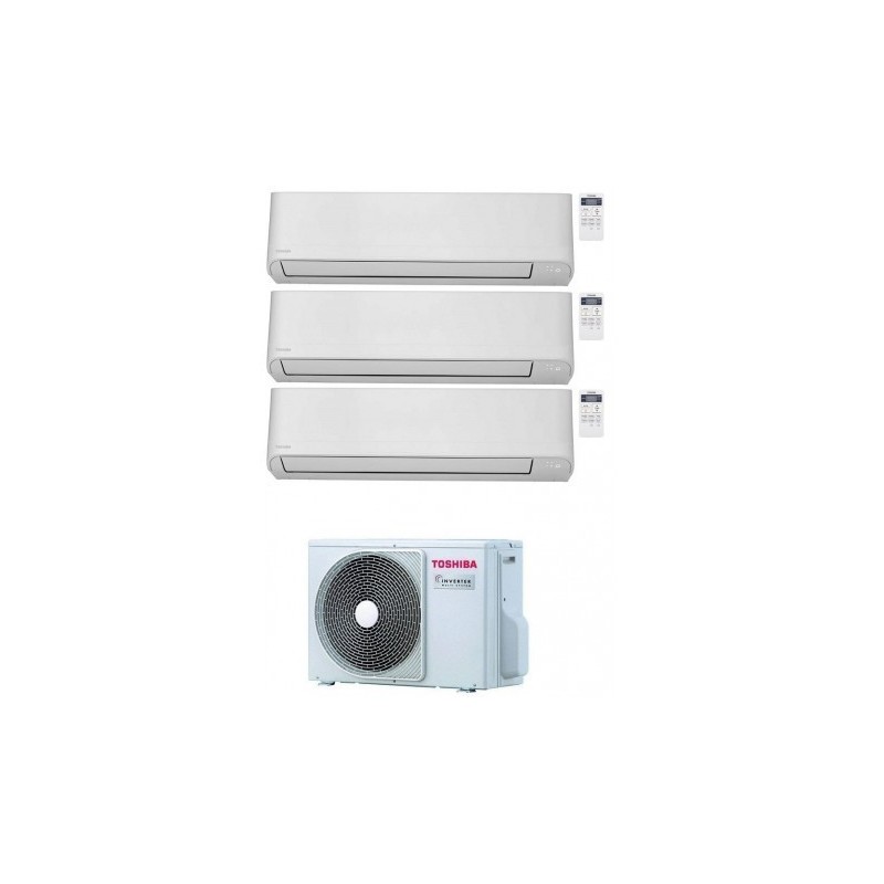 Toshiba Seiya Condizionatore Trial Split 10000+10000+13000 btu Inverter R32 Ras-3M18U2AVG-E A++ 10+10+13