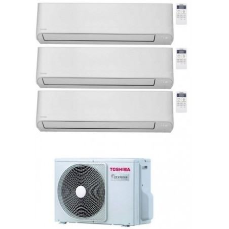 Toshiba Seiya Condizionatore Trial Split 10000+10000+13000 btu Inverter R32 Ras-3M18U2AVG-E A++ 10+10+13