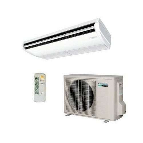 Climatizzatore Condizionatore Daikin Pensile a Soffitto DC Inverter 12000 BTU FHA35A R-32 Wi-Fi Optional con Comando a Filo Bian