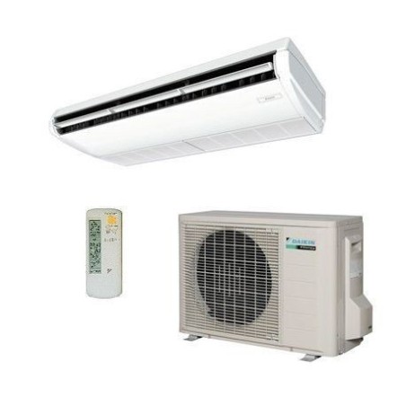 Climatizzatore Condizionatore Daikin Pensile a Soffitto DC Inverter 12000 BTU FHA35A R-32 Wi-Fi Optional con Comando a Filo Bian