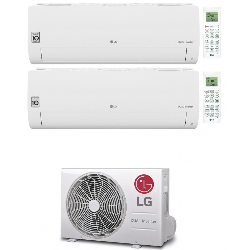 Climatizzatore Condizionatore LG DualSplit Inverter Serie Libero Smart 9+9 con MU2R15 UL0 R-32 9000+9000 Wi-Fi Integrato