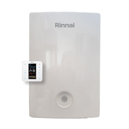 Caldaia Rinnai a Condensazione Momiji 24 kW Completa di Kit Scarico FUmi con Cronotermostato Wi-Fi Intergrato GPL Low NOx