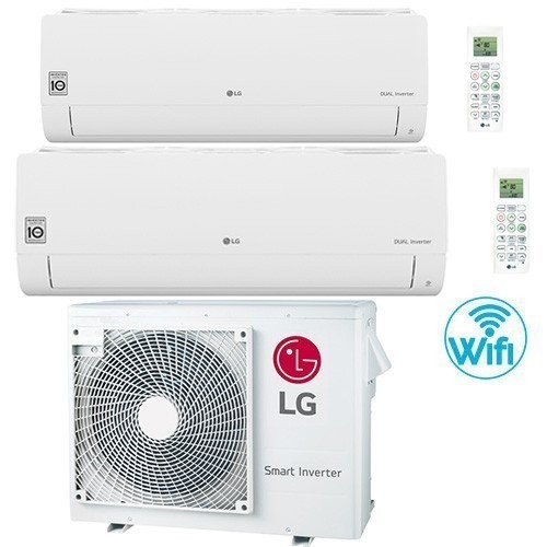 Climatizzatore Condizionatore LG Dual Split Inverter Serie Libero Smart 9+18 con MU3R19 UL0 R-32 Wi-Fi Integrato 9000+18000 -