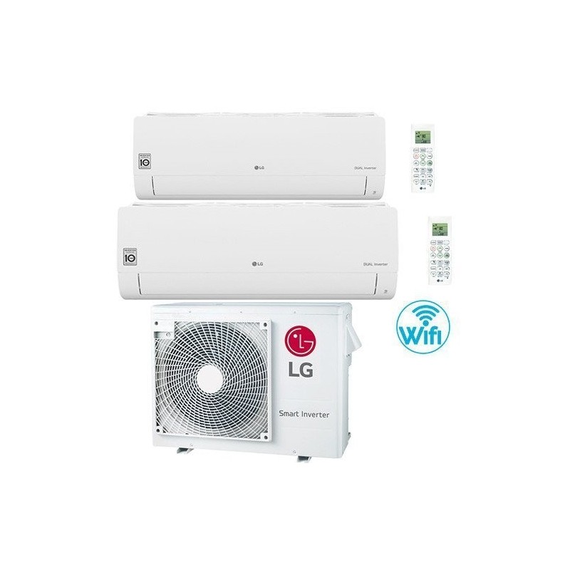 Climatizzatore Condizionatore LG Dual Split Inverter Serie Libero Smart 9+18 con MU3R19 UL0 R-32 Wi-Fi Integrato 9000+18000 -