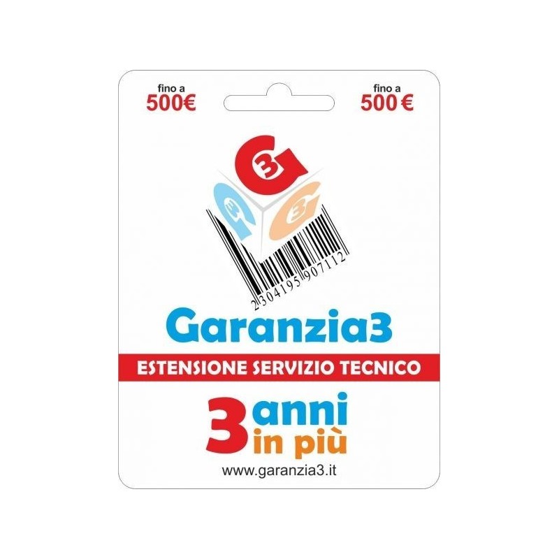 Garanzia3 - Estensione del Servizio Tecnico Fino a 500 Euro