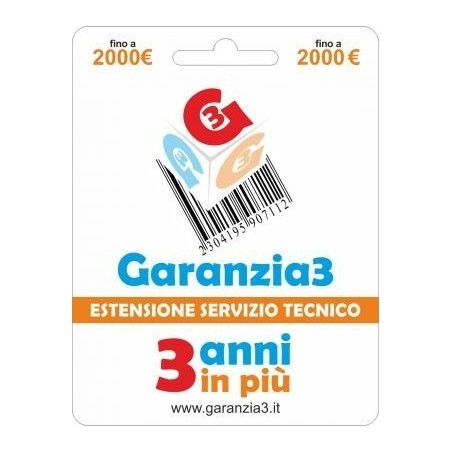 Garanzia3 - Estensione del Servizio Tecnico Fino a 2000 Euro