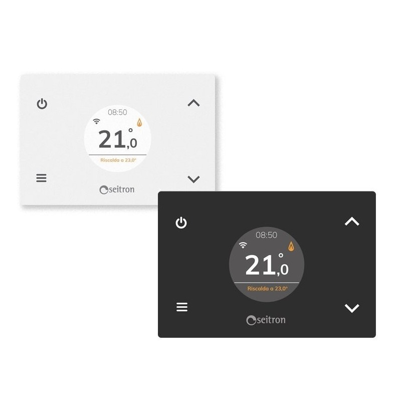 Cronotermostato Settimanale Wi-Fi SEITRON Wi-Time wireless Bianco o Nero