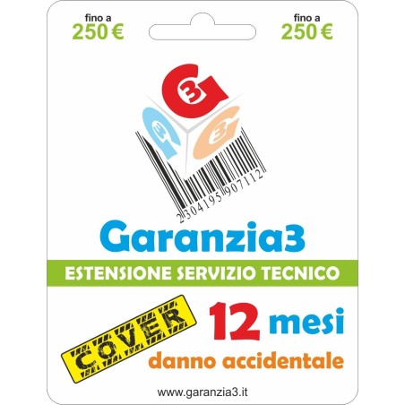 Garanzia3 Cover Estensione Servizio Tecnico Fino a 250