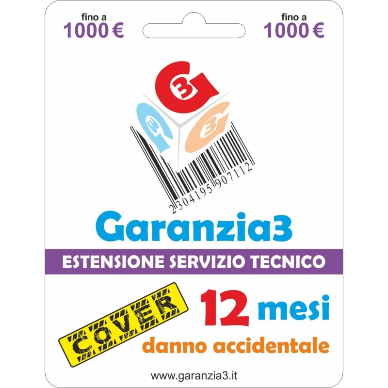 Garanzia3 Cover Estensione Servizio Tecnico Fino a 1000