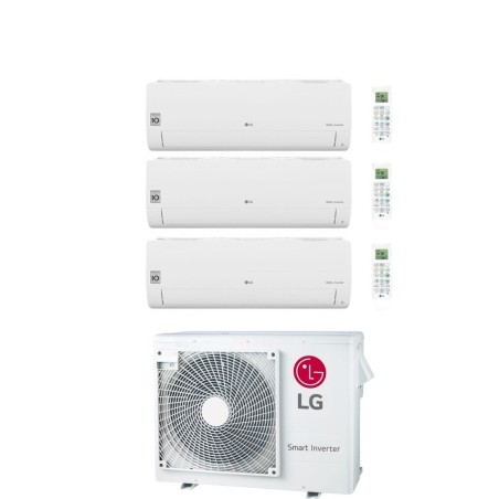 Climatizzatore Condizionatore LG Trial Split Inverter Serie Libero Smart 9+9+12 btu con MU3R19 UL0 R-32 9000+9000+12000 Wi-Fi In